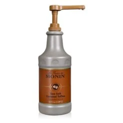 Monin Sea Salt Caramel Toffee Sauce (64oz Bottle)