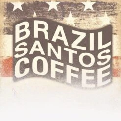 Brazil Santos Coffee (Patriotic Theme)