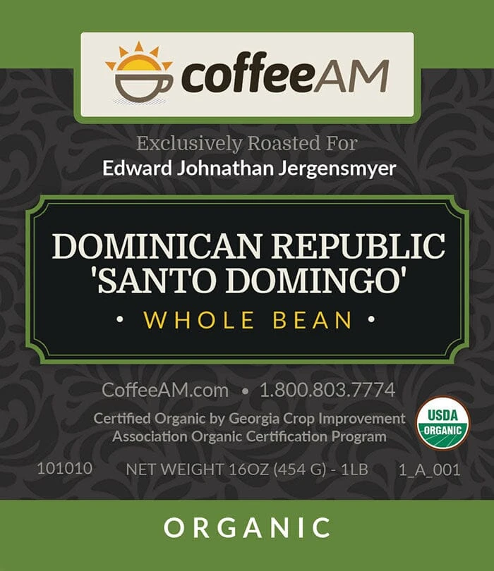 Organic Dominican Republic 'Santo Domingo' Coffee 2 Organic Dominican Republic 'Santo Domingo' Coffee - Image 2