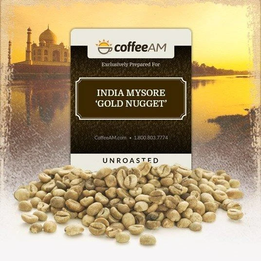 India Mysore 'Gold Nugget' Green Coffee 1 India Mysore 'Gold Nugget' Green Coffee