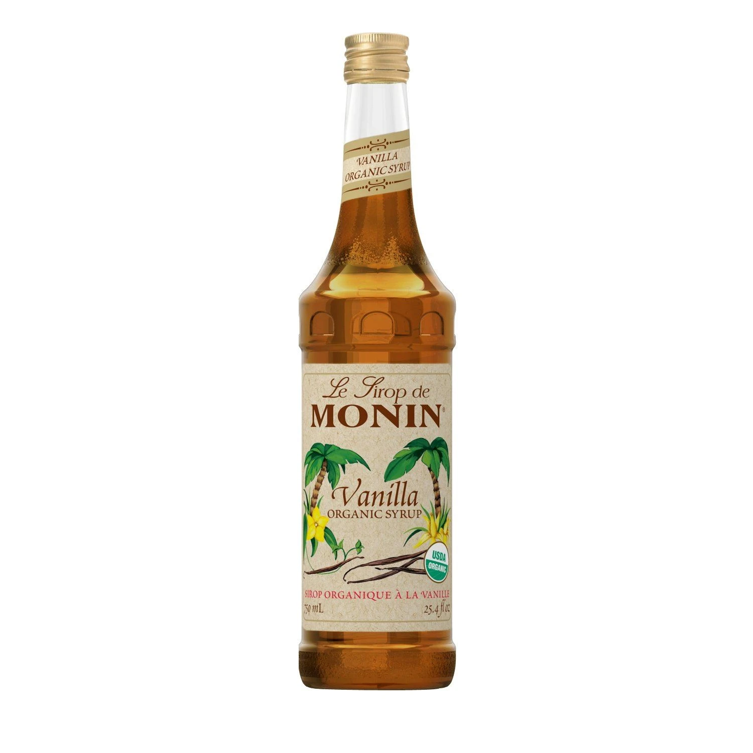 Organic Monin Vanilla Syrup 750ml 1 Organic Monin Vanilla Syrup 750ml