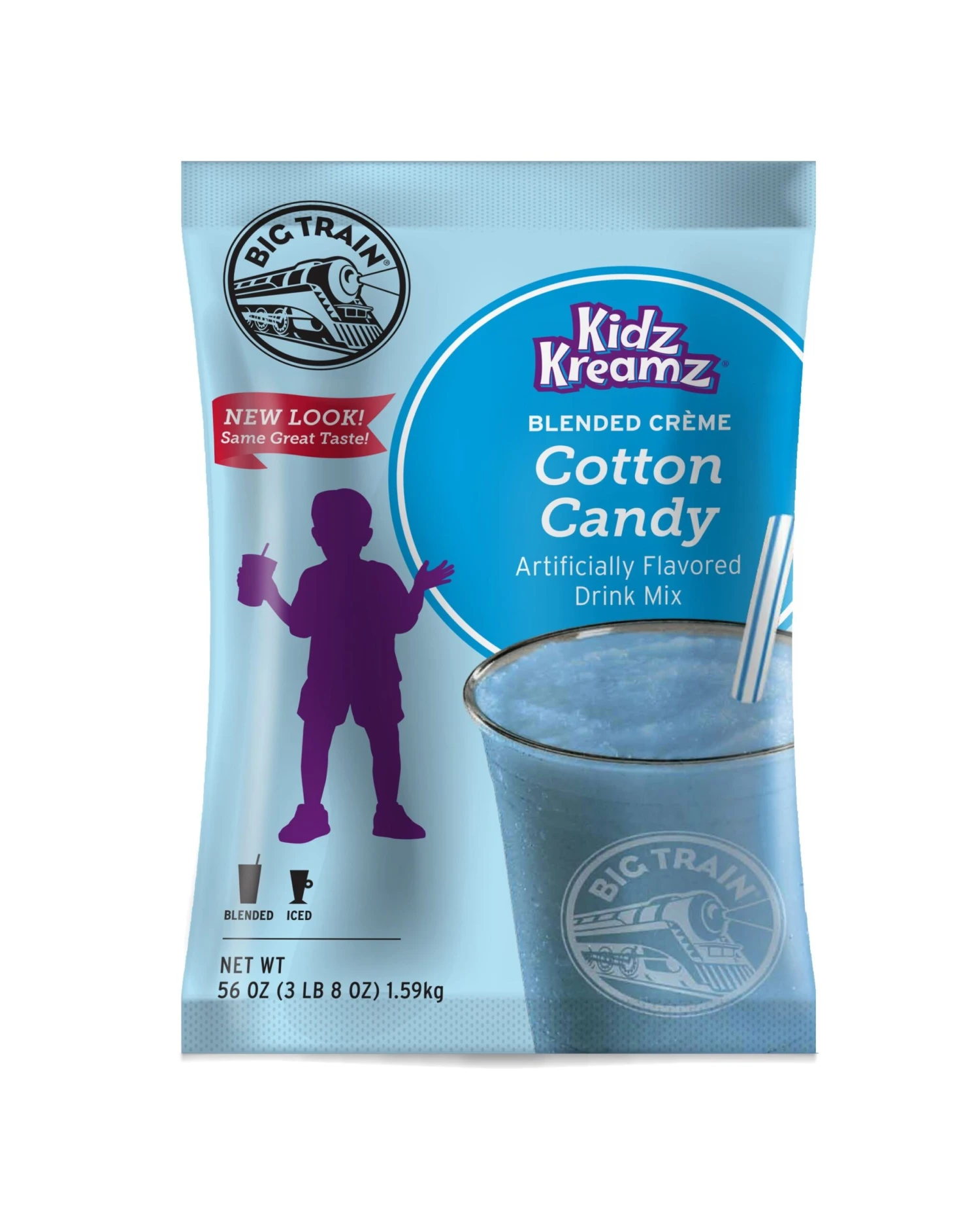 Big Train Cotton Candy Kidz Kreamz Frappe Mix (3.5lb Bag) 2 Big Train Cotton Candy Kidz Kreamz Frappe Mix (3.5lb Bag) - Image 2