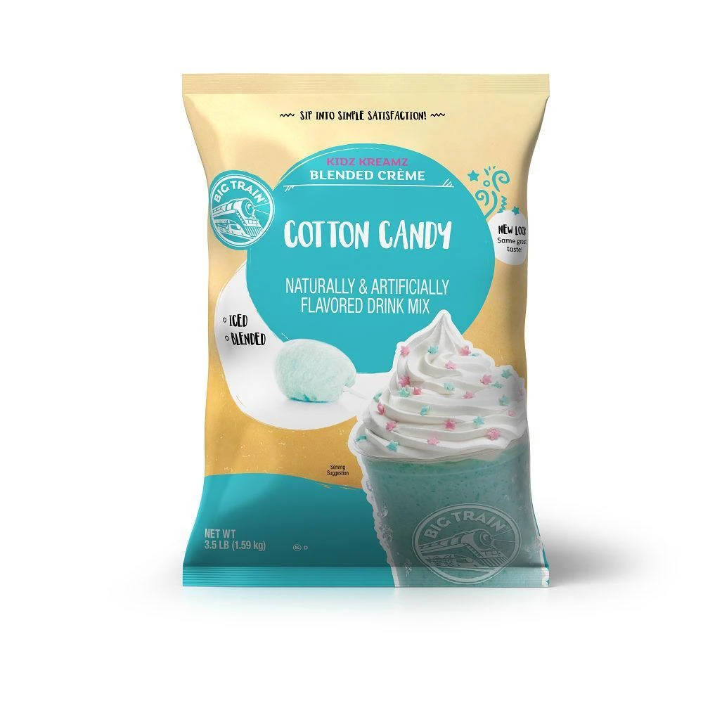 Big Train Cotton Candy Kidz Kreamz Frappe Mix (3.5lb Bag) 1 Big Train Cotton Candy Kidz Kreamz Frappe Mix (3.5lb Bag)